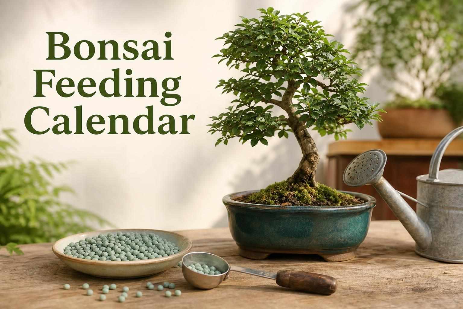 bonsai fertilising calendar